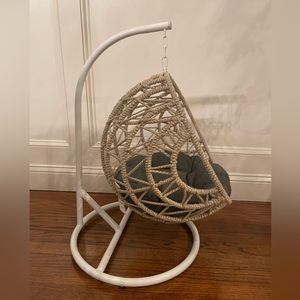 Hanging basket swing chair for small pets or stuffed animals
